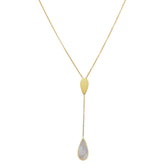 Damen Collier in 750/18 Karat Gelbgold mit Perlmutt - 276082